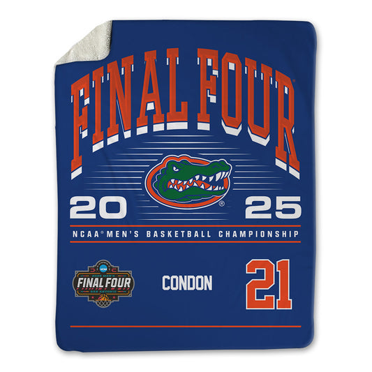 Florida - NCAA Men's Basketball : Alex Condon - NCAA® March Madness® Final 4 Blanket-0