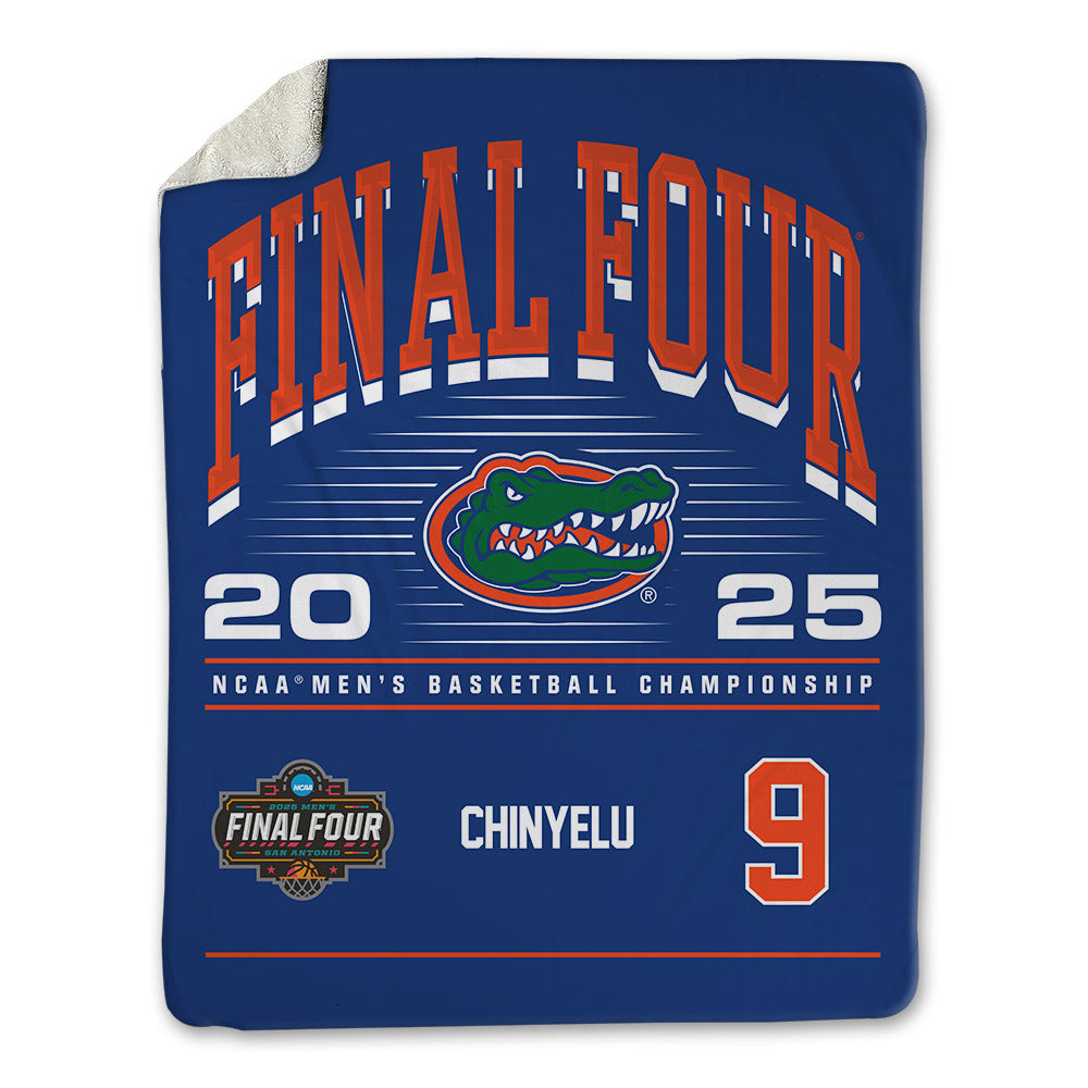 Florida - NCAA Men's Basketball : Rueben Chinyelu - NCAA® March Madness® Final 4 Blanket-0