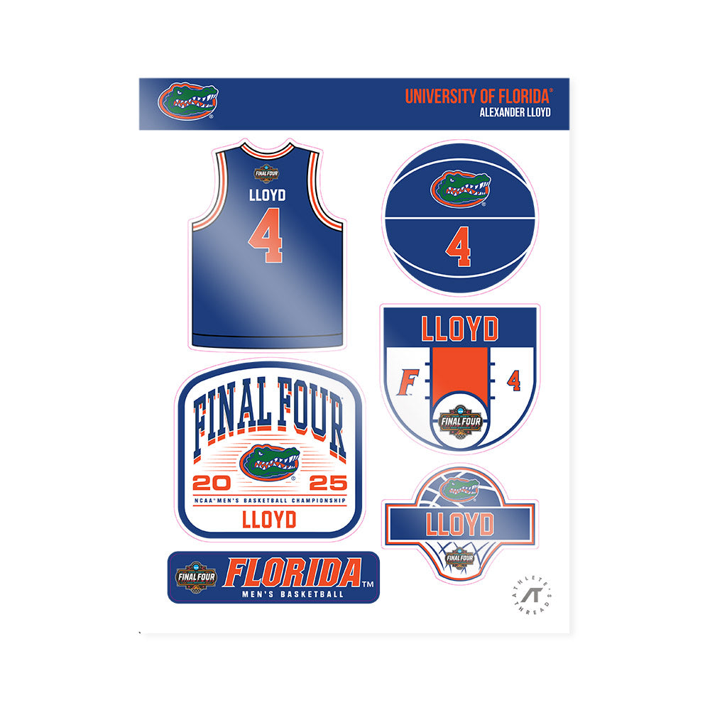 Florida - NCAA Men's Basketball : Alexander Lloyd - NCAA® March Madness® Final 4 Sticker Sheet-0