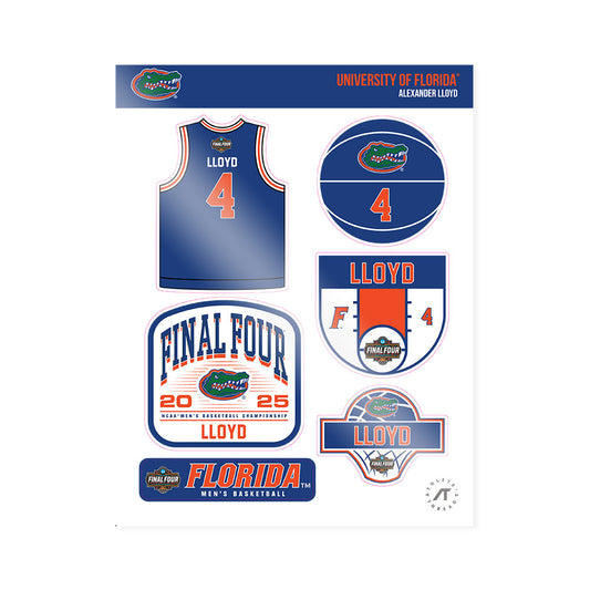 Florida - NCAA Men's Basketball : Alexander Lloyd - NCAA® March Madness® Final 4 Sticker Sheet-0