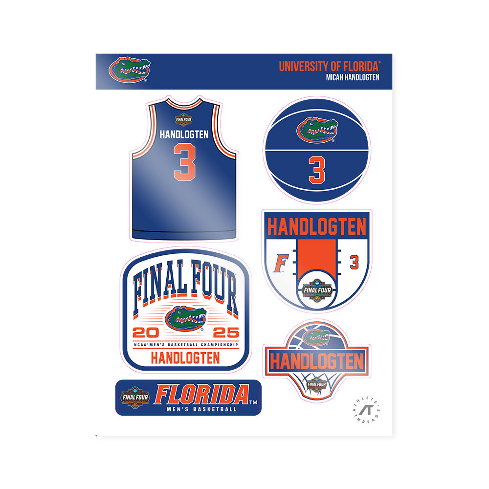 Florida - NCAA Men's Basketball : Micah Handlogten - NCAA® March Madness® Final 4 Sticker Sheet-0