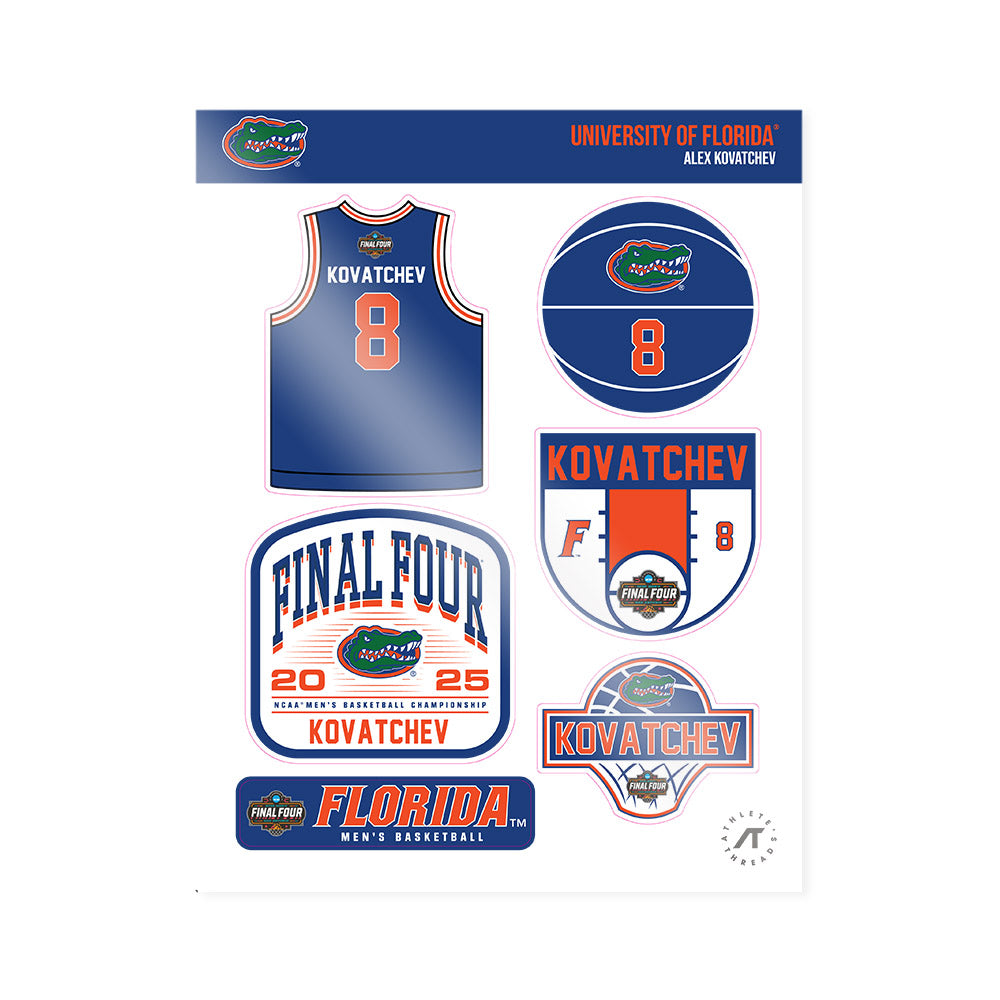 Florida - NCAA Men's Basketball : Alex Kovatchev - NCAA® March Madness® Final 4 Sticker Sheet-0
