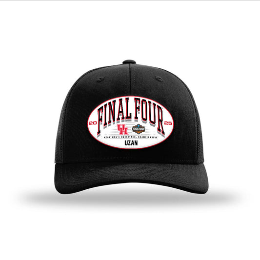 Houston - NCAA Men's Basketball : Milos Uzan - Suede Snapback Trucker Hat-0