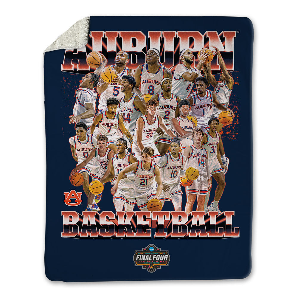 Auburn - NCAA Men's Basketball : NCAA® March Madness® Final 4 Blanket-0