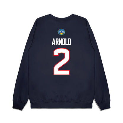 UConn - NCAA Women's Basketball : KK Arnold - NCAA® March Madness® Final 4 Premium Crewneck Sweatshirt-1