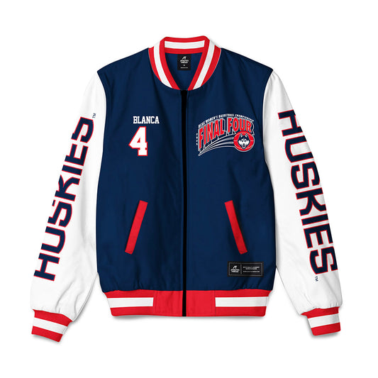 UConn - NCAA Women's Basketball : Quinonez Blanca - NCAA® March Madness® Final 4 Bomber Jacket-0