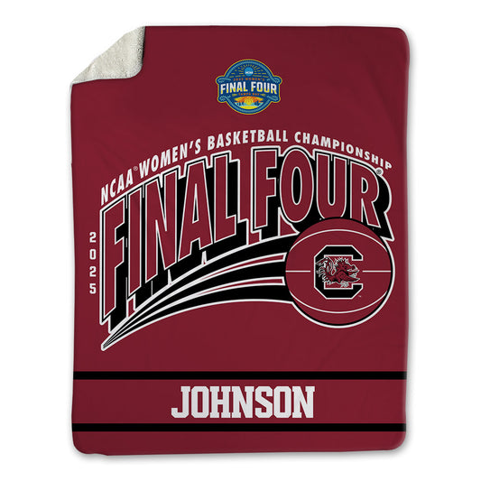 South Carolina - NCAA Women's Basketball : Raven Johnson - NCAA® March Madness® Final 4 Blanket-0