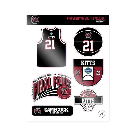 South Carolina - NCAA Women's Basketball : Chloe Kitts - NCAA® March Madness® Final 4 Sticker Sheet-0