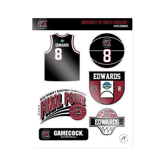 South Carolina - NCAA Women's Basketball : Joyce Edwards - NCAA® March Madness® Final 4 Sticker Sheet-0
