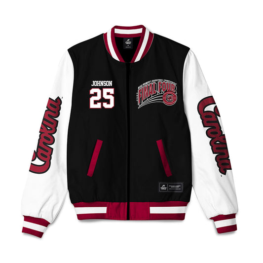 South Carolina - NCAA Women's Basketball : Raven Johnson - NCAA® March Madness® Final 4 Bomber Jacket-0