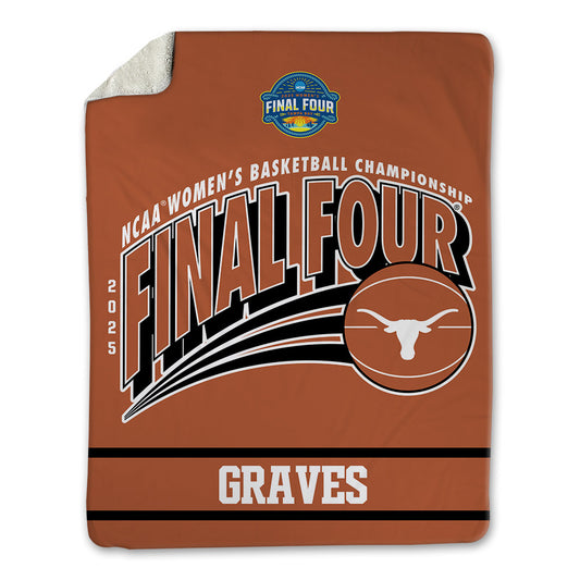 Texas - NCAA Women's Basketball : Sarah Graves - NCAA® March Madness® Final 4 Blanket-0