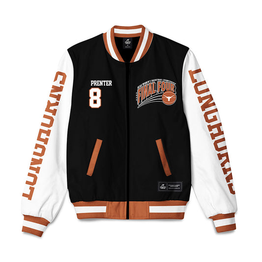Texas - NCAA Women's Basketball : Grace Prenter - NCAA® March Madness® Final 4 Bomber Jacket-0