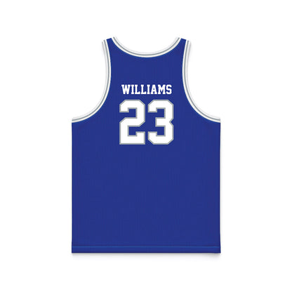 Seton Hall - NCAA Men's Basketball : Mike Williams - Blue Basketball Jersey-1
