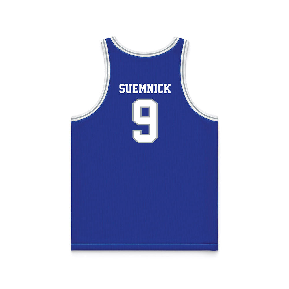 Seton Hall - NCAA Men's Basketball : Patrick Suemnick - Blue Basketball Jersey-1