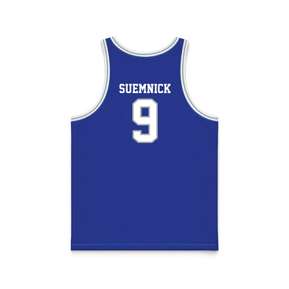 Seton Hall - NCAA Men's Basketball : Patrick Suemnick - Blue Basketball Jersey-1