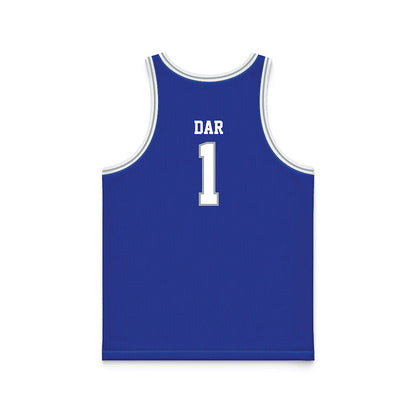 Seton Hall - NCAA Men's Basketball : Jacob Dar - Blue Basketball Jersey-1