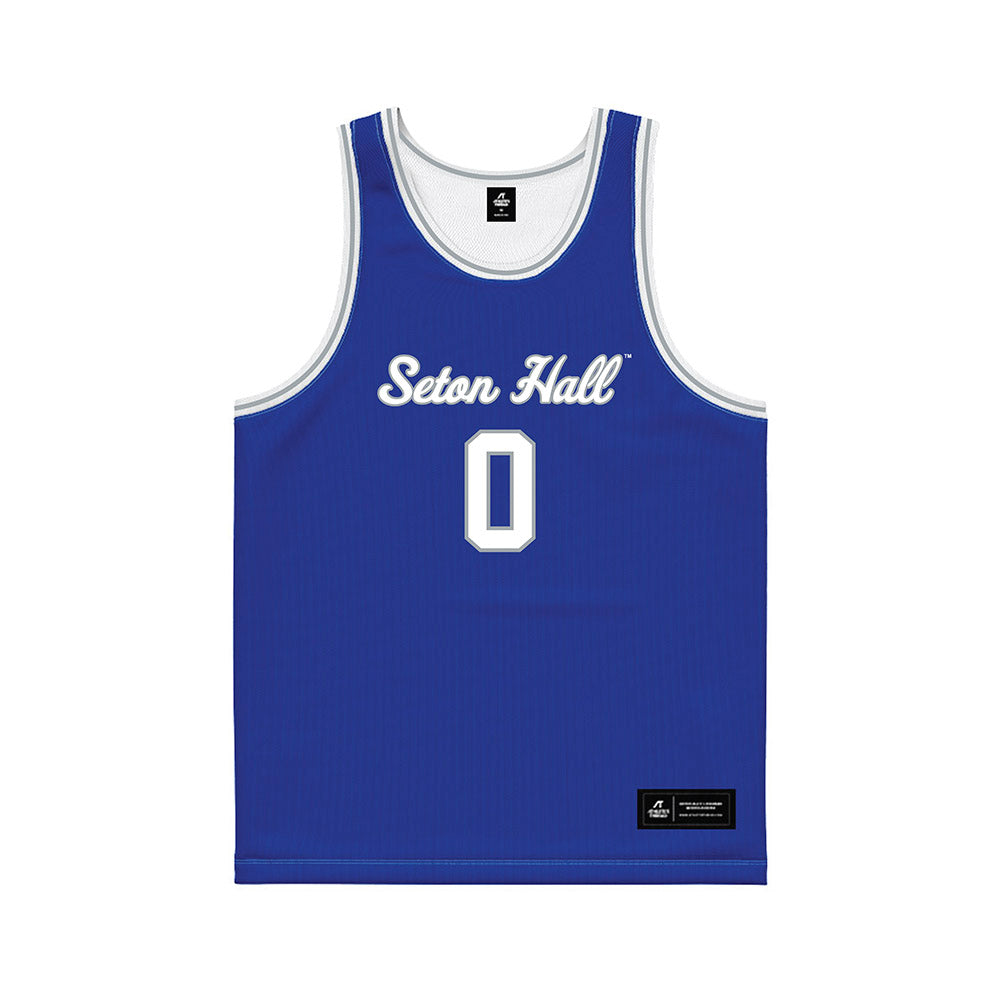 Seton Hall - NCAA Men's Basketball : Adam Clark - Blue Basketball Jersey-0