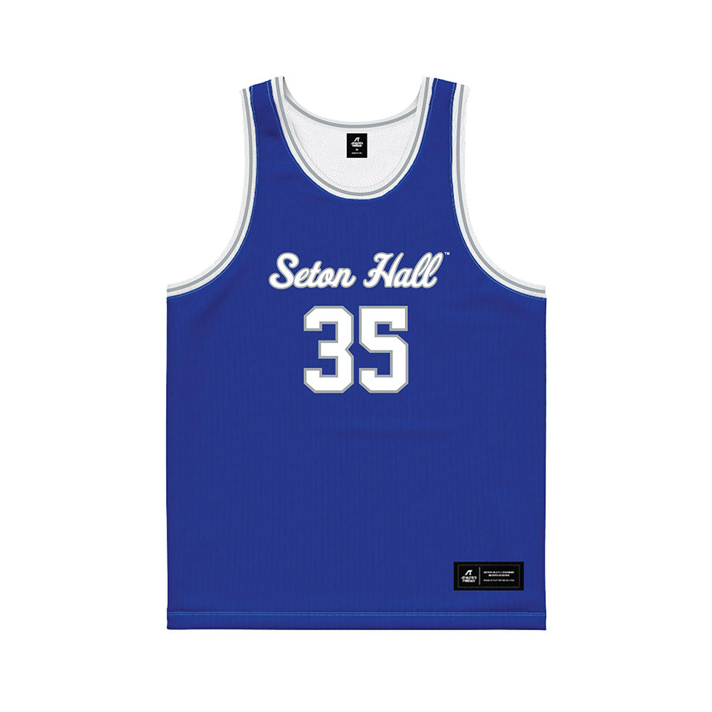 Seton Hall - NCAA Men's Basketball : Assane Mbaye - Blue Basketball Jersey-0