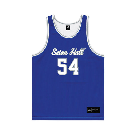 Seton Hall - NCAA Men's Basketball : Godswill Erheriene - Blue Basketball Jersey-0
