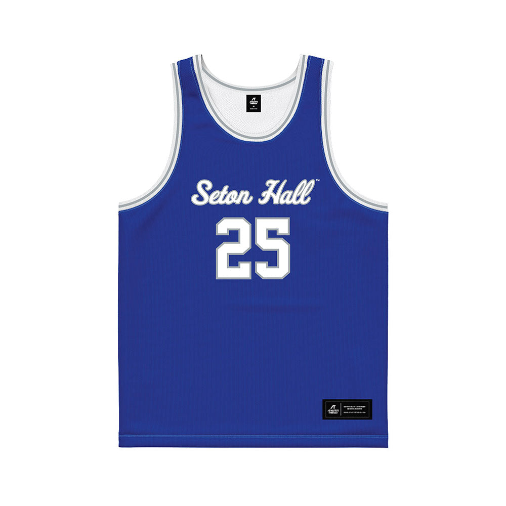 Seton Hall - NCAA Men's Basketball : Na'Jai Hines - Blue Basketball Jersey-0