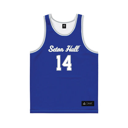 Seton Hall - NCAA Men's Basketball : AJ Staton-McCray - Blue Basketball Jersey-0
