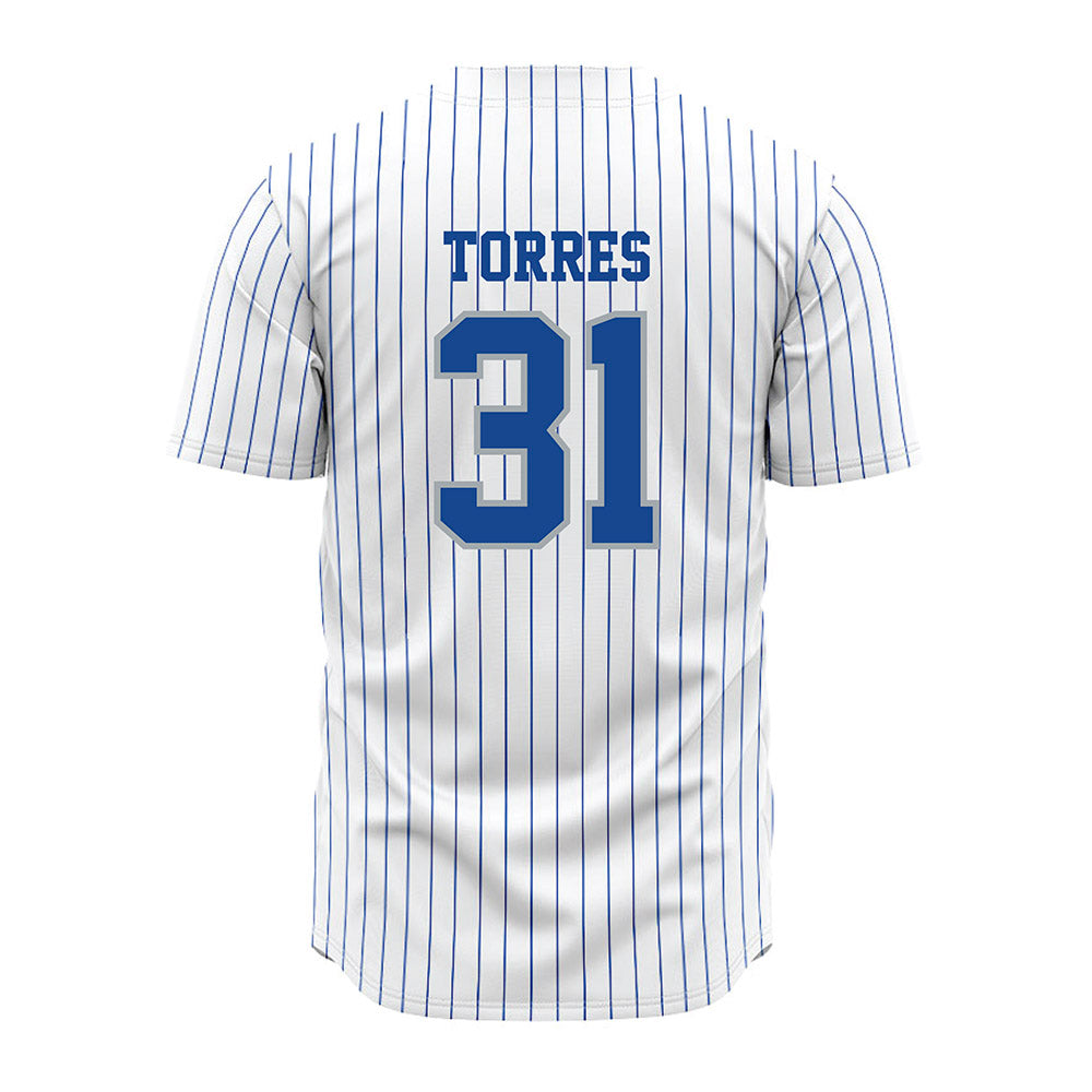 Seton Hall - NCAA Baseball : Jayson Torres - White Jersey-1
