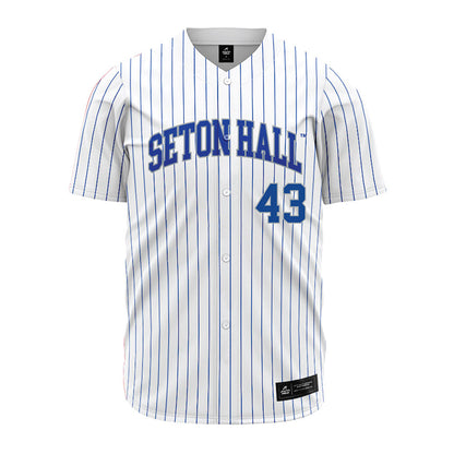 Seton Hall - NCAA Baseball : Aiden Robbins - White Jersey-0