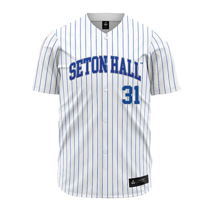 Seton Hall - NCAA Baseball : Jayson Torres - White Jersey-0