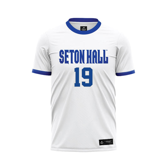 Seton Hall - NCAA Men's Soccer : Samuel Bjork - White Soccer Jersey-0