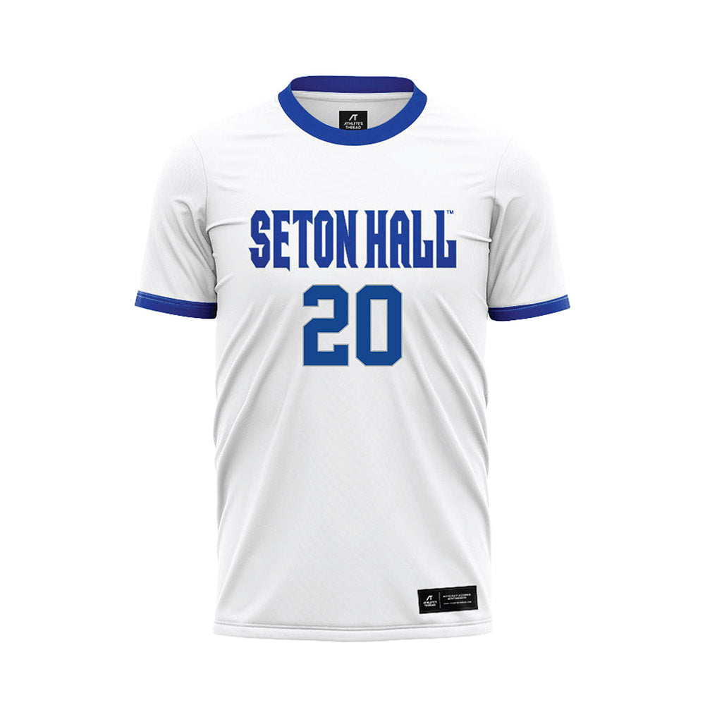 Seton Hall - NCAA Men's Soccer : Aidan Tisony - White Soccer Jersey-0