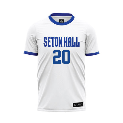 Seton Hall - NCAA Men's Soccer : Aidan Tisony - White Soccer Jersey-0