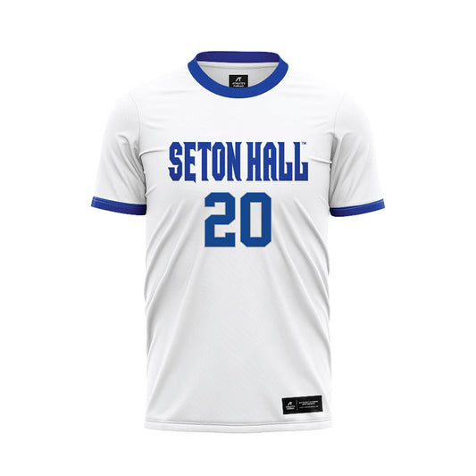 Seton Hall - NCAA Men's Soccer : Aidan Tisony - White Soccer Jersey-0