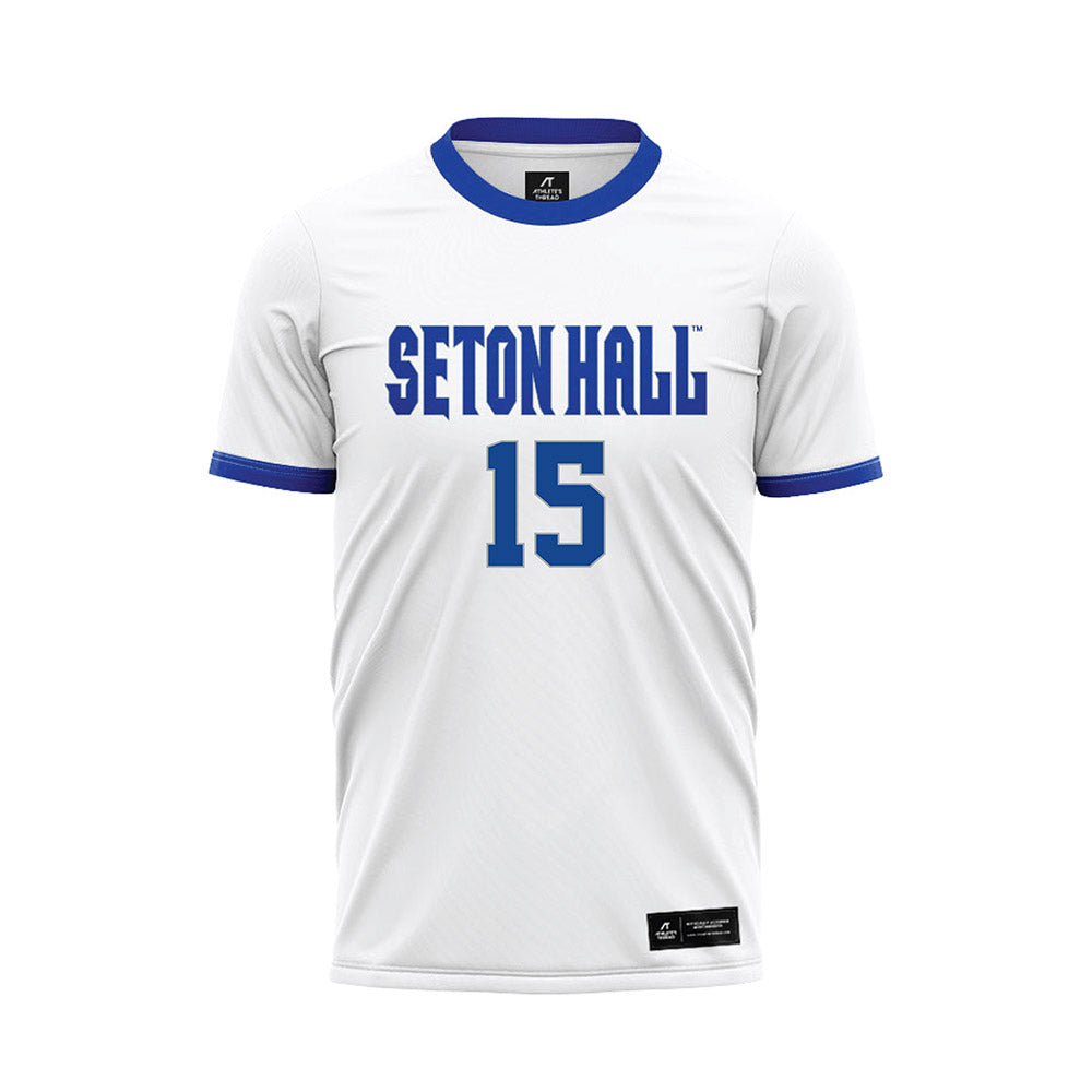 Seton Hall - NCAA Men's Soccer : Joseph Min - White Soccer Jersey-0