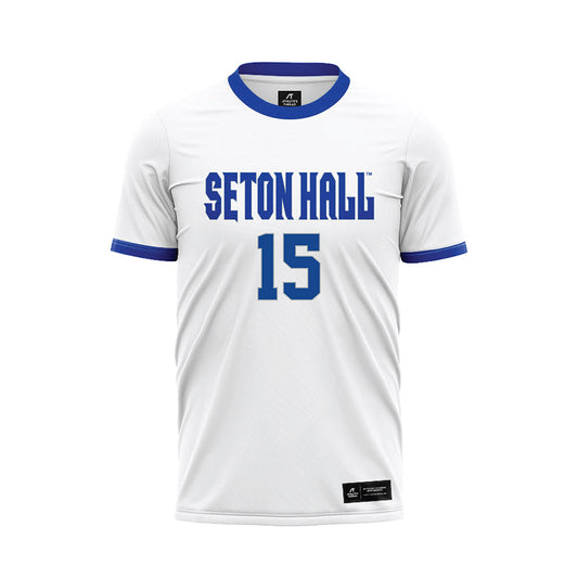 Seton Hall - NCAA Men's Soccer : Joseph Min - White Soccer Jersey-0