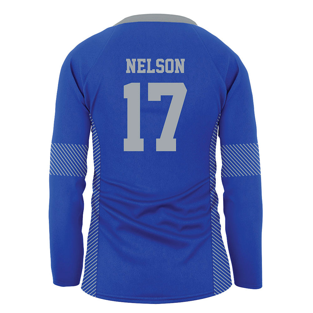 Seton Hall - NCAA Women's Volleyball : Rylee Nelson - Blue Volleyball Jersey-1