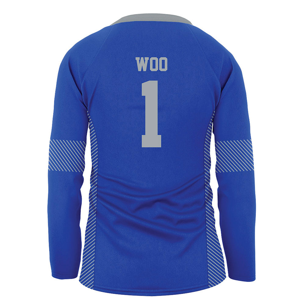 Seton Hall - NCAA Women's Volleyball : Mason Woo - Blue Volleyball Jersey-1