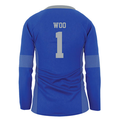 Seton Hall - NCAA Women's Volleyball : Mason Woo - Blue Volleyball Jersey-1