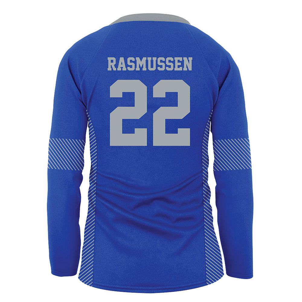 Seton Hall - NCAA Women's Volleyball : Alex Rasmussen - Blue Volleyball Jersey-1