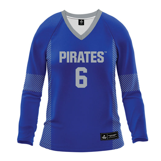 Seton Hall - NCAA Women's Volleyball : Rowan Carr - Blue Volleyball Jersey-0