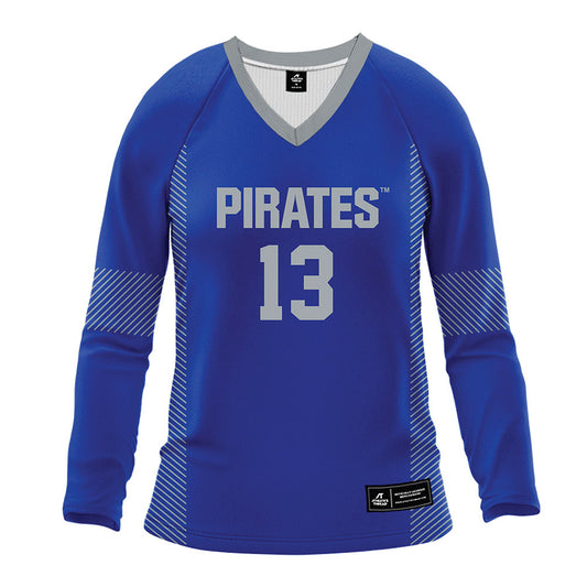 Seton Hall - NCAA Women's Volleyball : Maddy Loiselle - Blue Volleyball Jersey-0