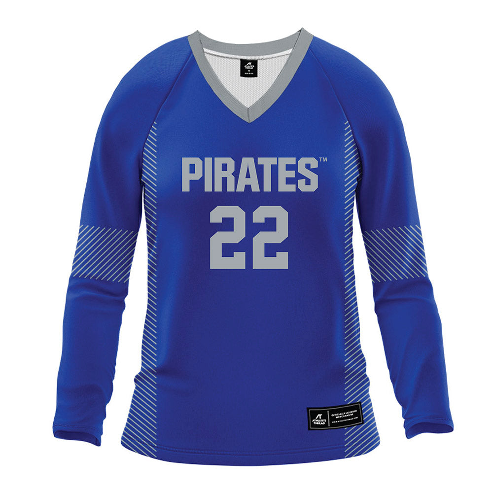 Seton Hall - NCAA Women's Volleyball : Alex Rasmussen - Blue Volleyball Jersey-0