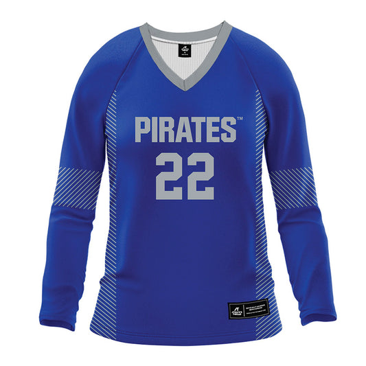 Seton Hall - NCAA Women's Volleyball : Alex Rasmussen - Blue Volleyball Jersey-0