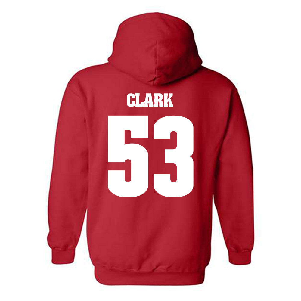Wisconsin - NCAA Football : Cam Clark - Classic Shersey Hooded Sweatshirt-1
