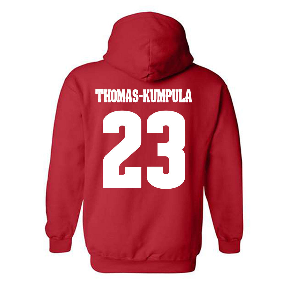 Wisconsin - NCAA Football : Davion Thomas-Kumpula - Classic Shersey Hooded Sweatshirt-1