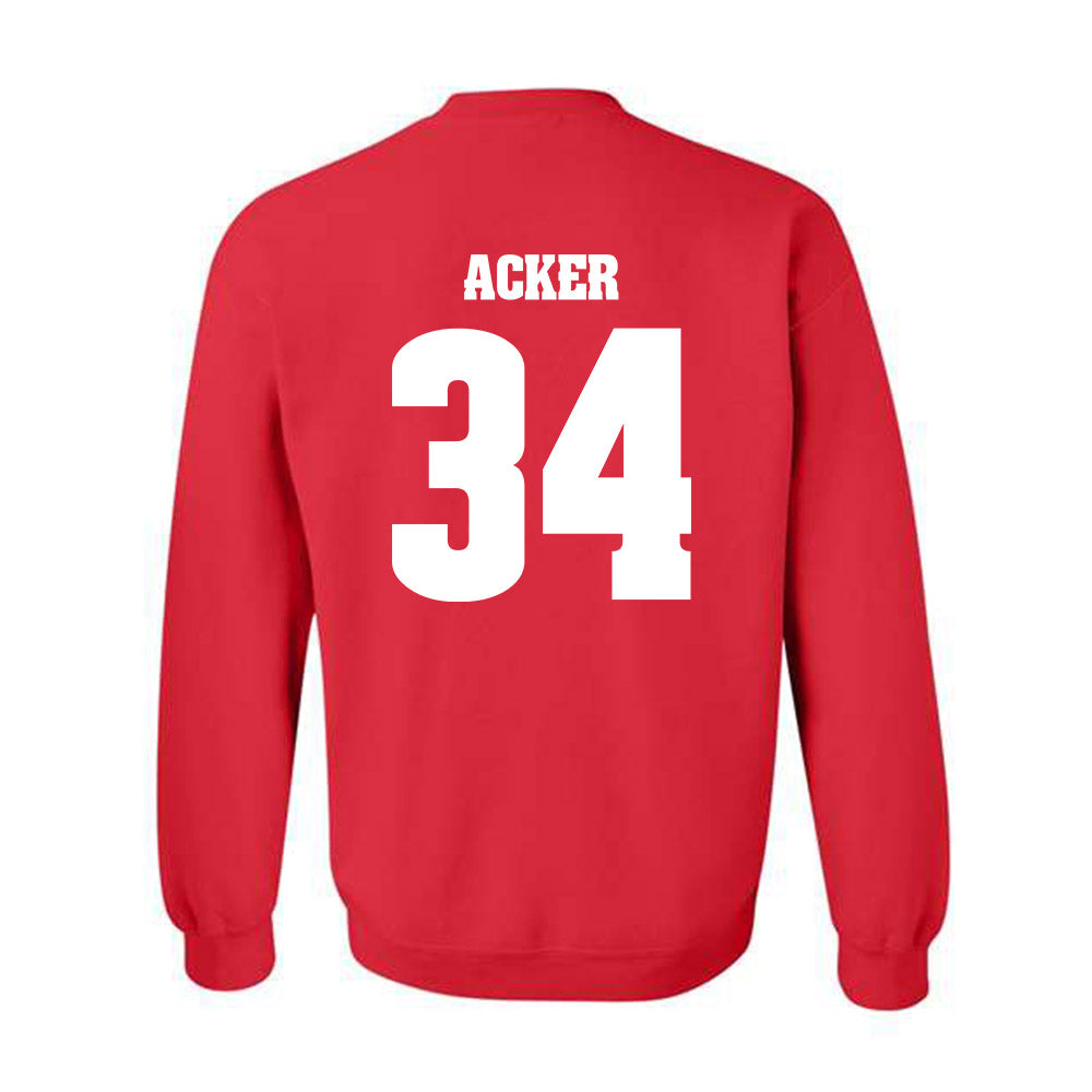 Wisconsin - NCAA Football : Jackson Acker - Classic Shersey Crewneck Sweatshirt-1