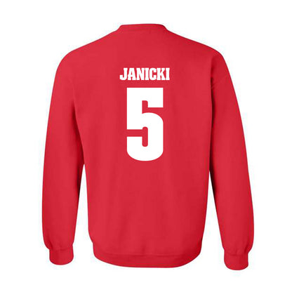 Wisconsin - NCAA Men's Basketball : Jack Janicki - Classic Shersey Crewneck Sweatshirt-1
