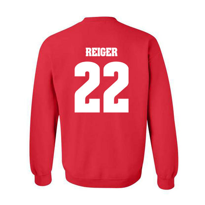 Wisconsin - NCAA Football : Mason Reiger - Classic Shersey Crewneck Sweatshirt-1