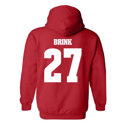 Wisconsin - NCAA Men's Ice Hockey : Finn Brink - Classic Shersey Hooded Sweatshirt-1