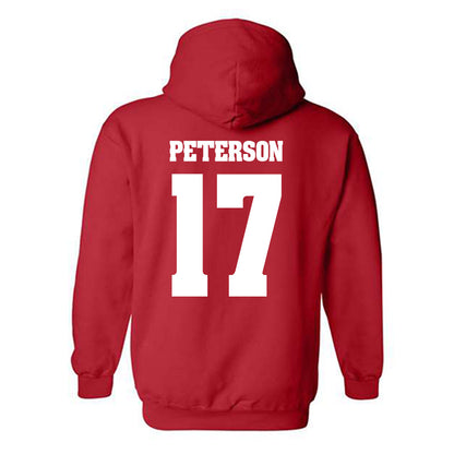 Wisconsin - NCAA Football : Darryl Peterson - Classic Shersey Hooded Sweatshirt-1