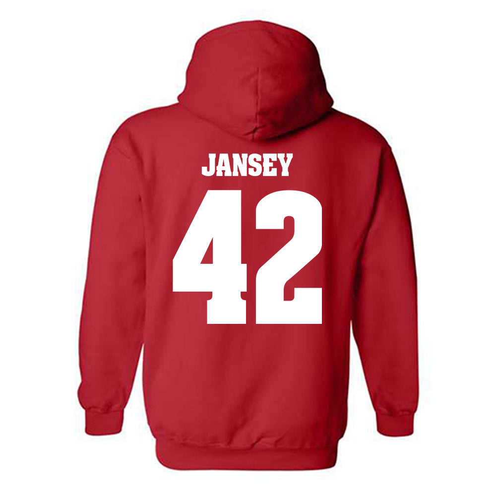 Wisconsin - NCAA Football : Tyler Jansey - Classic Shersey Hooded Sweatshirt-1